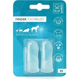 تصویر مسواک انگشتی سیلیکونی سگ و گربه ام پت M-Pets ToothBrush بسته 2 عددی 