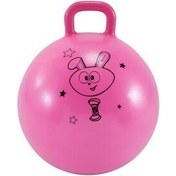 تصویر تجهیزات ژیمناستیک توپ پرش قابل تنظیم صورتی DOMYOS KIDS 40 45 سانتی متر Decathlon 