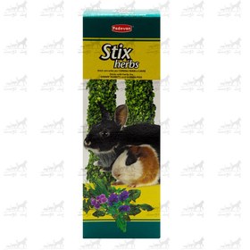 تصویر استیک گل و سبزیجات مخصوص خرگوش و خوکچه مدل Stix Herbs برند Padovan 