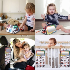 تصویر کتاب پارچه ای و مت حسی آینه دار تامی تایم مناسب خردسال 