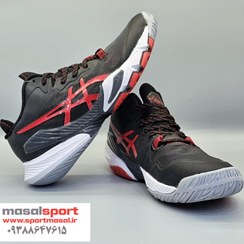 تصویر کفش والیبال آسیکس متارایز مسترکوالیتی مشکی ، Asics metarise master quality 