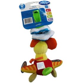 تصویر عروسک موش ویبره دار و کشیدنی پلی گرو playgro مخصوص کالسکه و کریر 