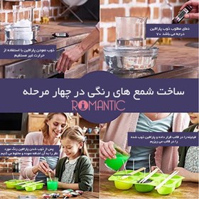 تصویر رنگ تزئینی شمع بسته 12 عددی 