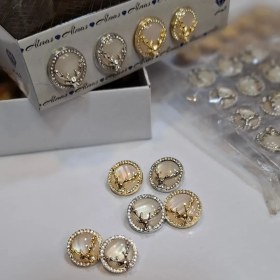 تصویر دکمه فلزی - طلایی / سایز 1 