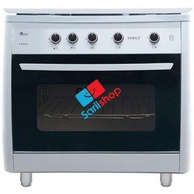 تصویر اجاق گاز 5 شعله ایران شرق طرح فر مدل ونیز veniz-71 Gas cooker iranshargh veniz v1