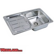 تصویر سینک ظرفشویی توکار نگین الماس مدل SA40 تک لگن استیل 