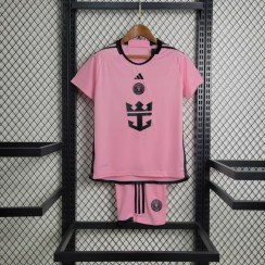 تصویر لباس اول اینتر میامی صورتی 2025 پسرانه هواداری کیفیت درجه یک تایلندی Inter Miami fan's pink uniform, first class Thai quality