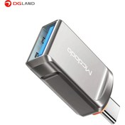 تصویر مبدل OTG تبدیل USB به USB-C مک دودو مدل OT-8730 Mcdodo OT-8730 USB to USB-C OTG converter