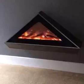 تصویر شومینه برقی مثلثی 