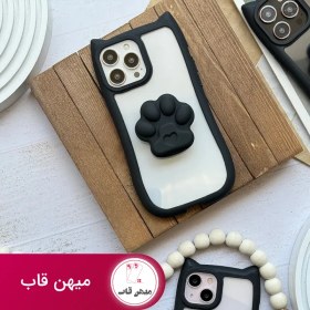 تصویر قاب گوشی گوش دار پاپ سوکت پنجه برای آیفون Pop Socket Claw Earphone Case for iPhone