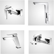 تصویر ست شیرآلات البرز روز مدل کروز ا AlborzRooz Faucet Set, Cruze Chrome AlborzRooz Faucet Set, Cruze Chrome