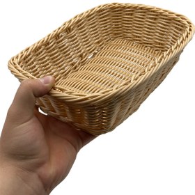 تصویر سبد حصیری مستطیلی کوچک یونیک کد ۱۱۷۳ 