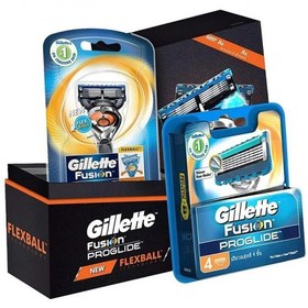 تصویر ست اصلاح ژیلت Fusion5 ProGlide FlexBall همراه ۴ تیغ یدک 