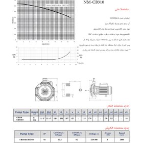 تصویر پمپ آب خانگی CB310 نوید موتور 3 اسب بخار 