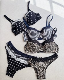 تصویر ست سوتین و شورت نخی کاپدار هونکس 