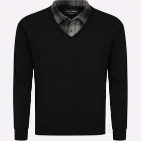 تصویر پلیور یقه برگردان طرح دار مخمل سلانیک 