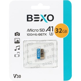 تصویر کارت حافظهBEXO 667X microSDHC UHS-I U1 Class10-100MB s-32GB(گارانتی داده پردازی آواتک)-کد947 