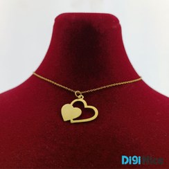 تصویر آویز گردنبند طلا 18 عیار طرح قلب (کد DN-P1258) 