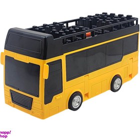 تصویر اسباب بازی ناب سل مدل اتوبوس موزیکال تبدیل شونده طرح فرمان دار 