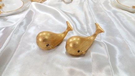 تصویر مجسمه نهنگ بتنی سایز کوچک، مجسمه نهنگ مینیاتوری 