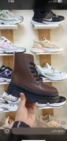 تصویر نیم بوت زنانه مدل سرباز کد ۴۲۴ - مشکی / 