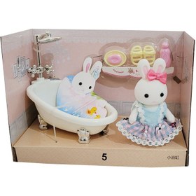 تصویر اسباب بازی طرح لوازم خانه مدل خرگوش و وان حمام کد 7 