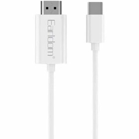 تصویر کابل انتقال تصویر گوشی به تلویزیون Earldom ET-W32 Cable Earldom ET-W32, Type-C - HDMI 4K, 2м , White