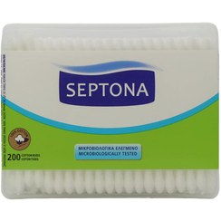 تصویر گوش پاک کن کتابی 200 عددی سپتونا Septona Cotton Buds 200 Pieces