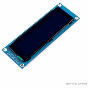تصویر ماژول نمایشگر OLED تک رنگ آبی 2.8 اینچ دارای ارتباط SPI/Parallel و چیپ درایور SSD1322 