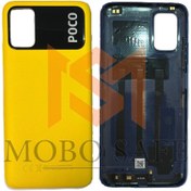 تصویر درب پشت شیائومی پوکو m3 اورجینال (روکاری) Back cover xiaomi poco m3 fabric