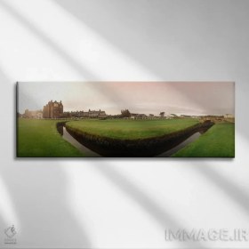 تصویر تابلو دکوراتیو Old Course, The Royal And Ancient Golf Club Of St. Andr… اثر پانورامیک ایمجز - بوم گالری ایماژ / 120x40 / بوم کلاف‌شده Ground Level View Of Swilcan Bridge & Burn BY Panoramic Images