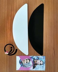 تصویر پک دوتایی طلق روسری مات(لایی دار) سفید و مشکی 