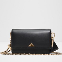 تصویر کیف پیام رسان زنانه FITEVERY THATS کیسه متقاطع با اندازه کوچک آهنربا ساقه زنجیره سیاه زنان برخورد کرده است Aldo 