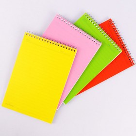 تصویر دفترچه یادداشت سیمی ۵۰ برگ رنگی کد ۱۴۳۷ 