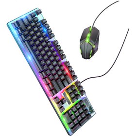 تصویر کیبورد و ماوس گیمینگ هوکو مدل GM18 ا GAMING KEYBOARD AND MOUSE SET GM18 HOCO GAMING KEYBOARD AND MOUSE SET GM18 HOCO