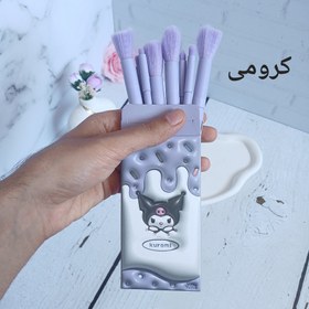 تصویر ست براش 8 تیکه پاستیلی با طرح های مختلف - پوکاچو 