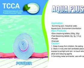 تصویر پودر کلر آکواپلاس ۹۰درصد با حلالیت ۱۰۰ درصد _ ۱ کیلویی Aqua plus Trichlorosocyantic acid powder