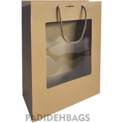 تصویر ساک دستی طلق دار سایز ۲۳x۳۲x۱۰ بسته ۵۰ عددی 