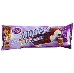 تصویر بستنی وانیلی میرکس ۶۰ گرمی با روکش شکلاتی 