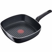 تصویر تیتانیوم 1x Simplecook Pifusion Pan Grill - 26 سانتی متر Titanyum 1X SimpleCook 26 Cm Izgara Tava – Yapışmaz, Kolay Temizlenir, Her Ocağa Uygun