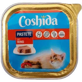 تصویر خوراک گربه کوشیدا طعم بیف وزن ۱۰۰ گرم Coshida Wet Food Beef Flavour For Cats 100g