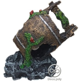 تصویر دکور آکواریوم مدل سطل شکسته 