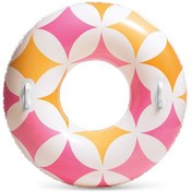 تصویر حلقه شنا بادی Timeless رنگارنگ دستگیره دار intex 56269 Timeless