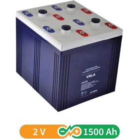 تصویر باتری 2 ولت 1500 آمپر صبا باتری - باتری سیلد اسید 
