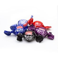 تصویر شکلات مغزدار پلنتی شیرین عسل - 1 کیلوگرم - شکلات توپی پلنتی مشکی با مغزی فندق و شکلات تلخ 