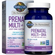 تصویر ویتامین برای زنان باردار Garden of Life Dr. Formulated Prenatal Multi + DHA Softgels – 30ct 