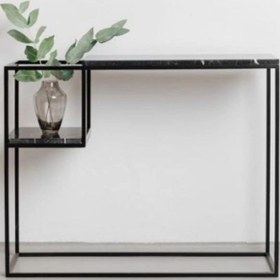 تصویر میز کنسول مینیمال مدرن از جنس فلز و چوب - مدل C601 - طرح C601 - Console Table