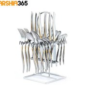 تصویر سرویس قاشق چنگال 26 تکه رومیزی عرشیا Arshia Cutlery Set 24 pcs