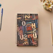 تصویر دفتر لغت 200 برگ مشایخ طرح حروف انگلیسی کد AL118 