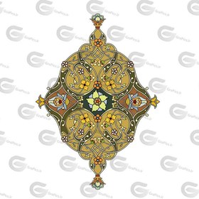 تصویر وکتور تذهیب و اسلیمی کد 509 